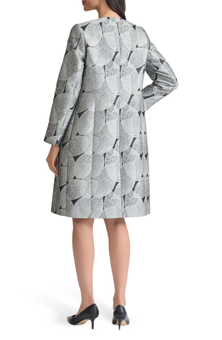 KASPER Leaf Print Topper, Alternate, color, Black Multi