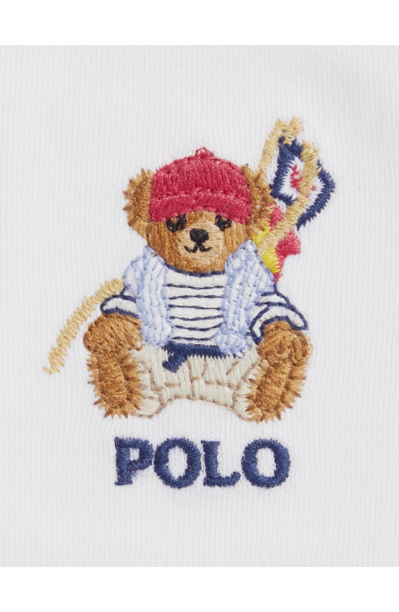 Ralph Lauren Bear Cotton Polo & Shorts Set, Alternate, color, White