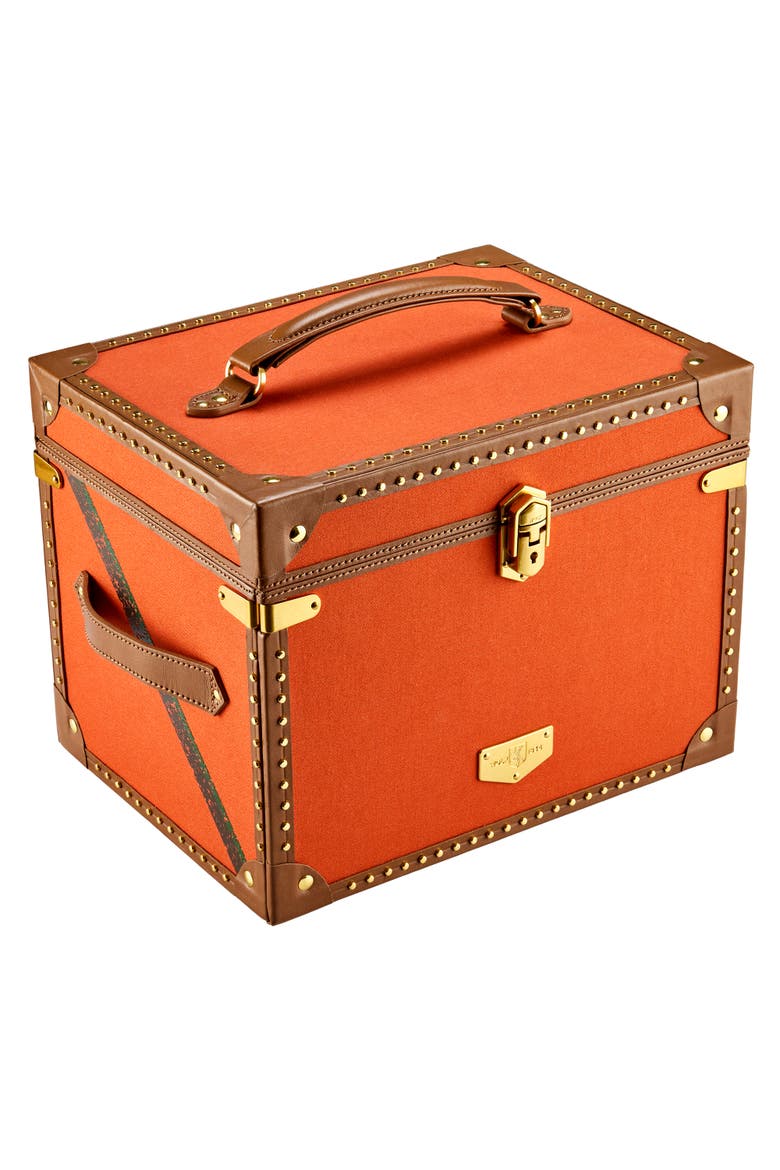 Ida Trunk Jewellery Box, Alternate, color, Orange