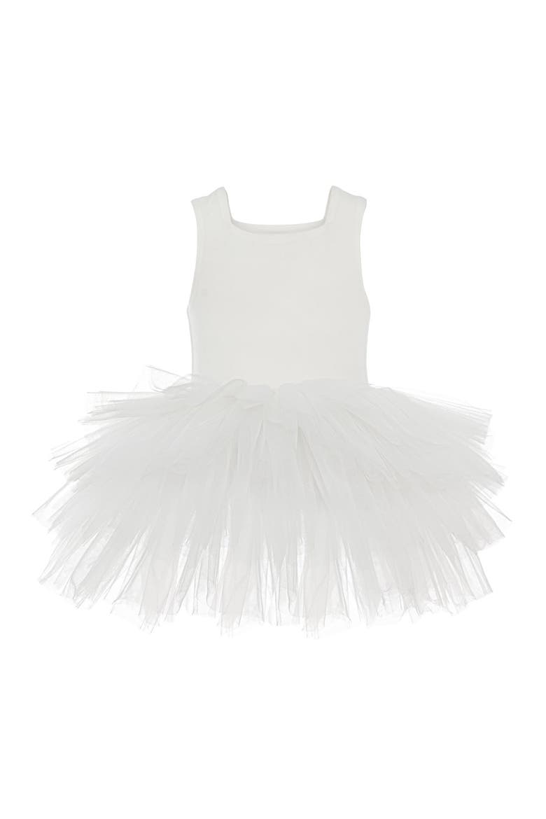 Lily Sleeveless Fluffy Tutu Dress, Alternate, color, White Lily
