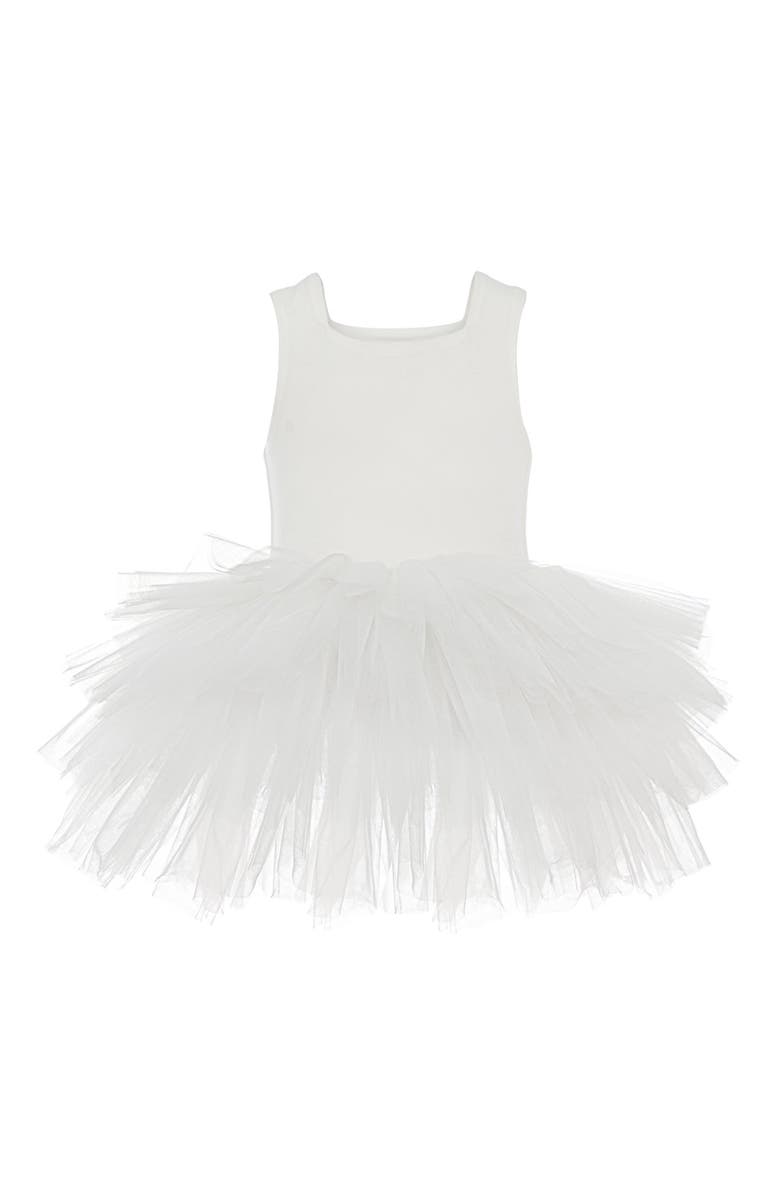 Mini Celebrities Lily Sleeveless Fluffy Tutu Dress, Alternate, color, White Lily