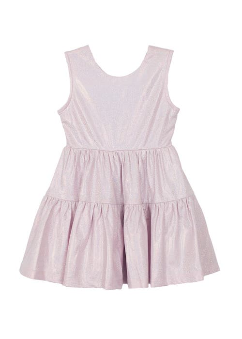 Isobella & Chloe Kids' Periwinkle Purple Layered Dress In Pink