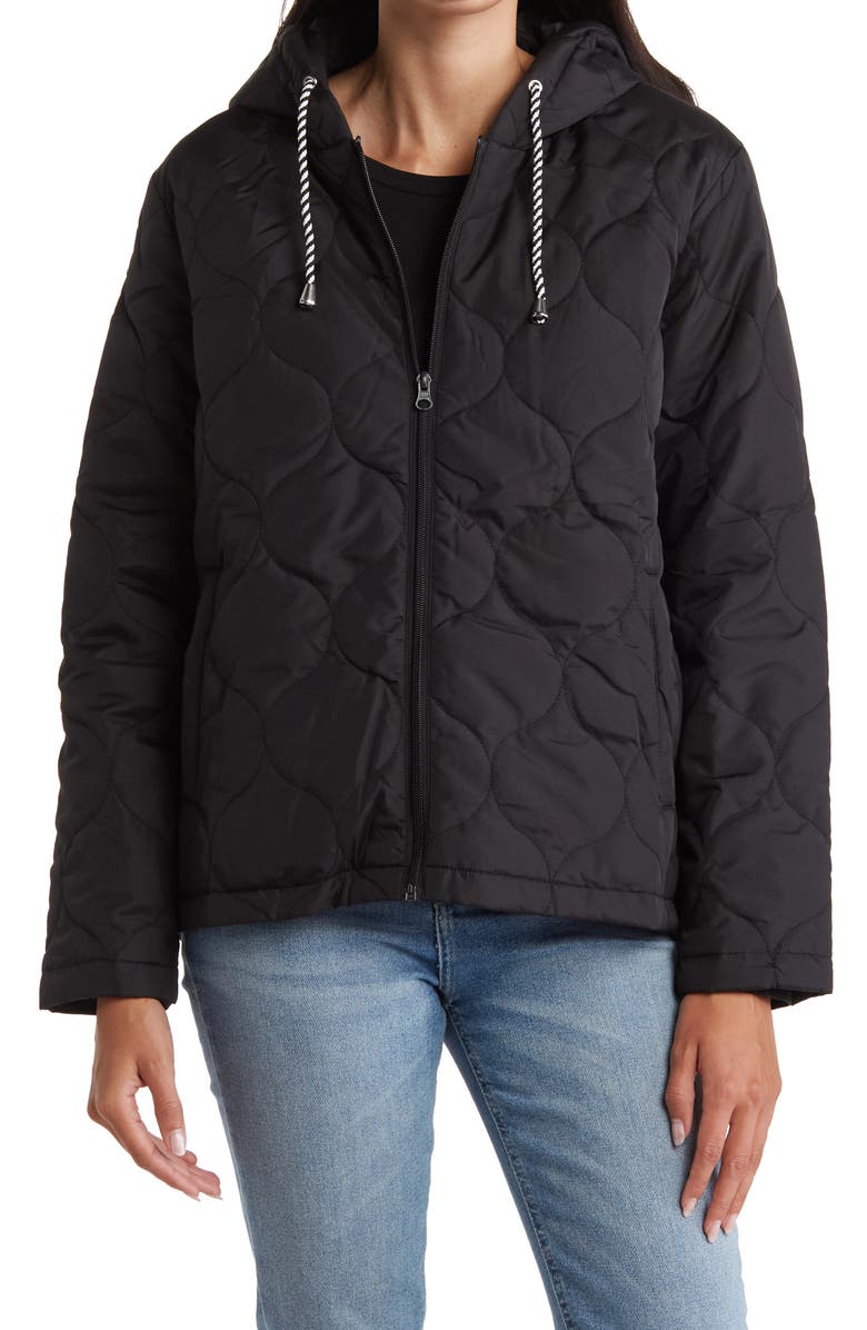 NORDSTROM RACK Hooded Quilted Jacket, Main, color,