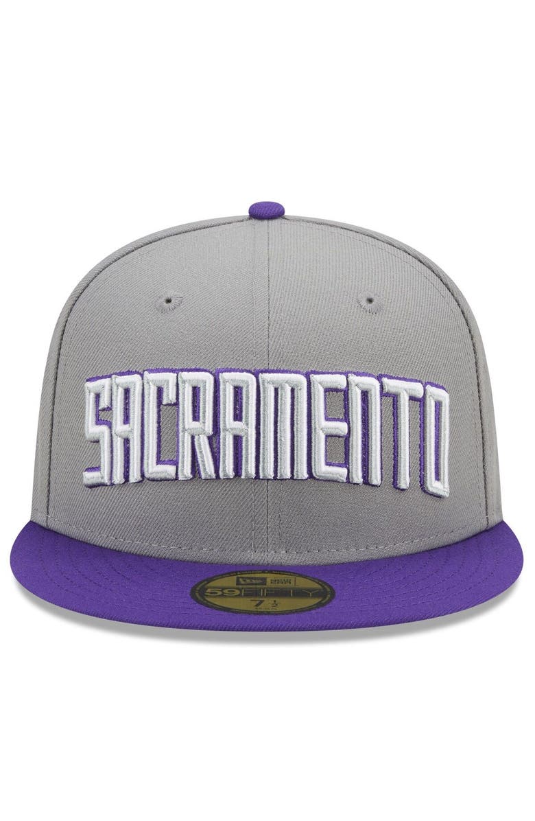 New Era Men's New Era  Purple Sacramento Kings 2022/23 City Edition Official 59FIFTY Fitted Hat, Alternate, color, 