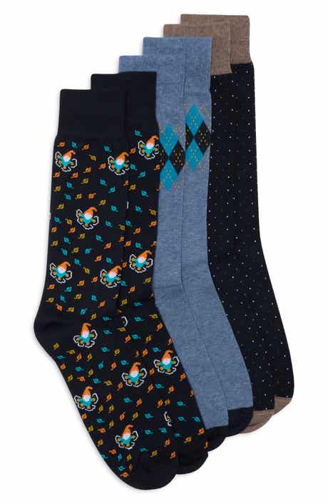 3-Pack Top Argyle Gnome Dress Socks