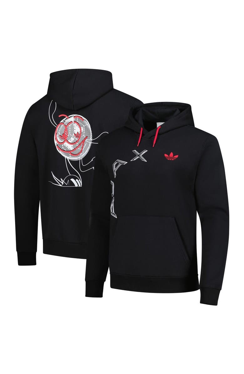 adidas Men's adidas Black Ajax Culturewear Graphic Pullover Hoodie, Alternate, color, Black