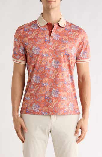 Bugatchi Print Pima Cotton Knit Polo