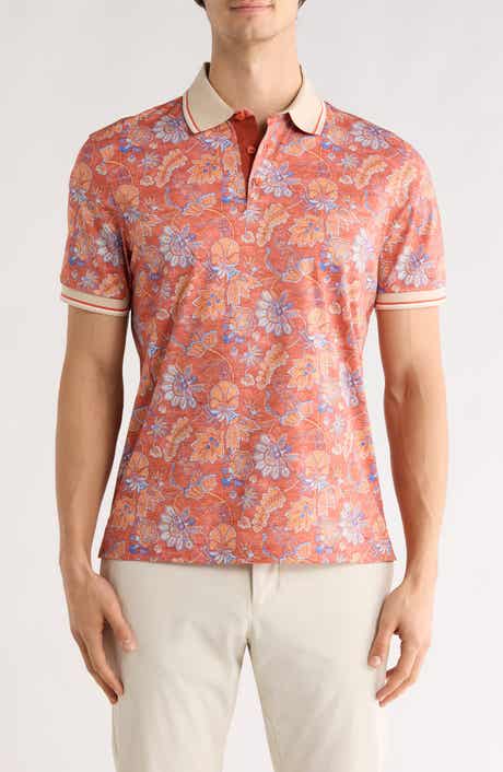 Bugatchi Print Pima Cotton Knit Polo