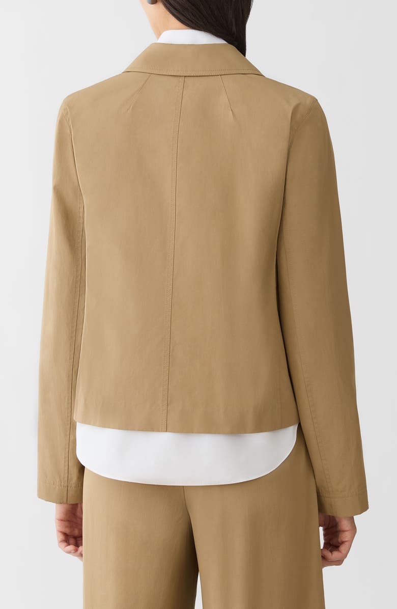 Lafayette 148 New York Patch Pocket Organic Cotton Poplin Jacket, Alternate, color, Cadet Khaki