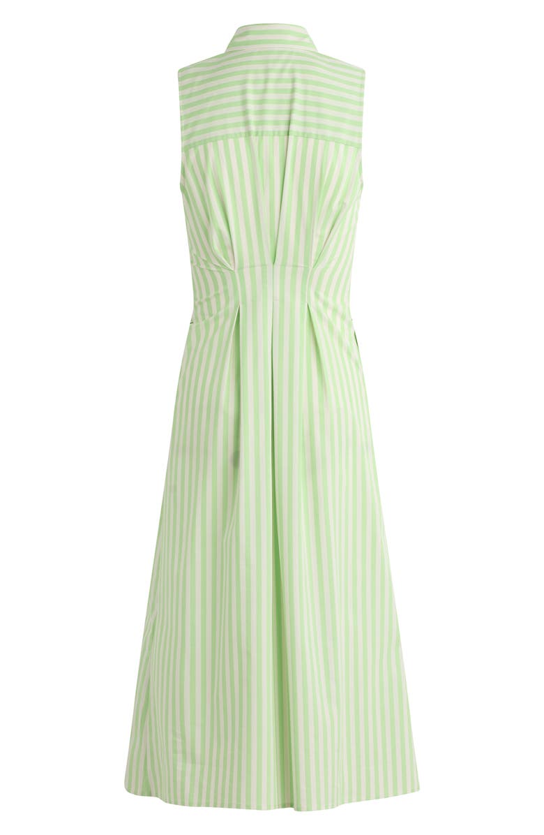 Favorite Daughter Good Behavior Stripe Tie Front Cotton Blend Midi Shirtdress, Alternate, color, 