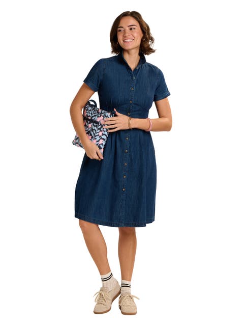 Antonia Button Front Denim Dress