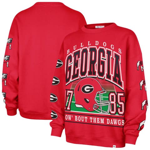 Women's '47 Red Georgia Bulldogs Go Big Oversized Pullover Sweatshirt