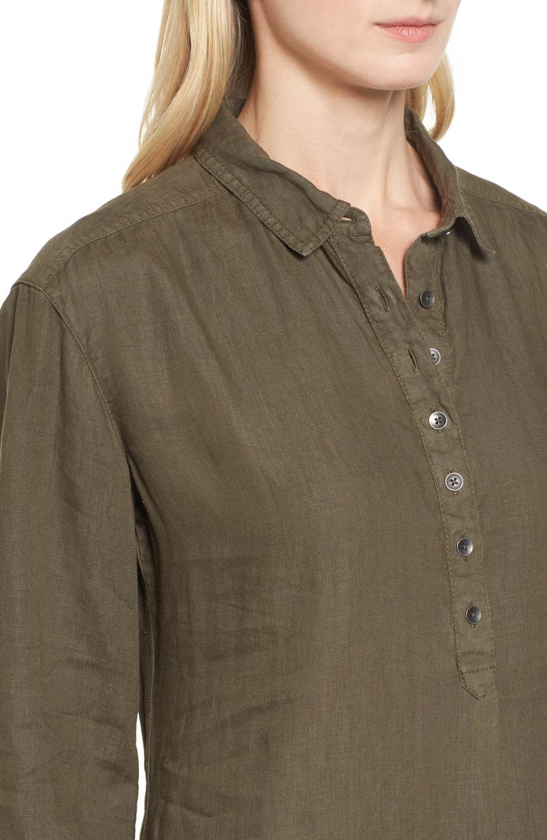 Caslon<sup>®</sup> Linen Shirt Dress, Alternate, color, 