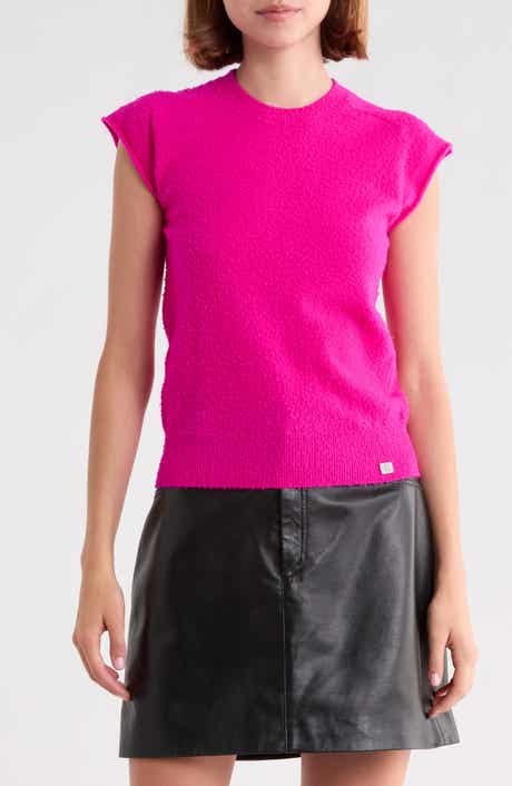 Pilled Cap Sleeve Wool Sweater Vest