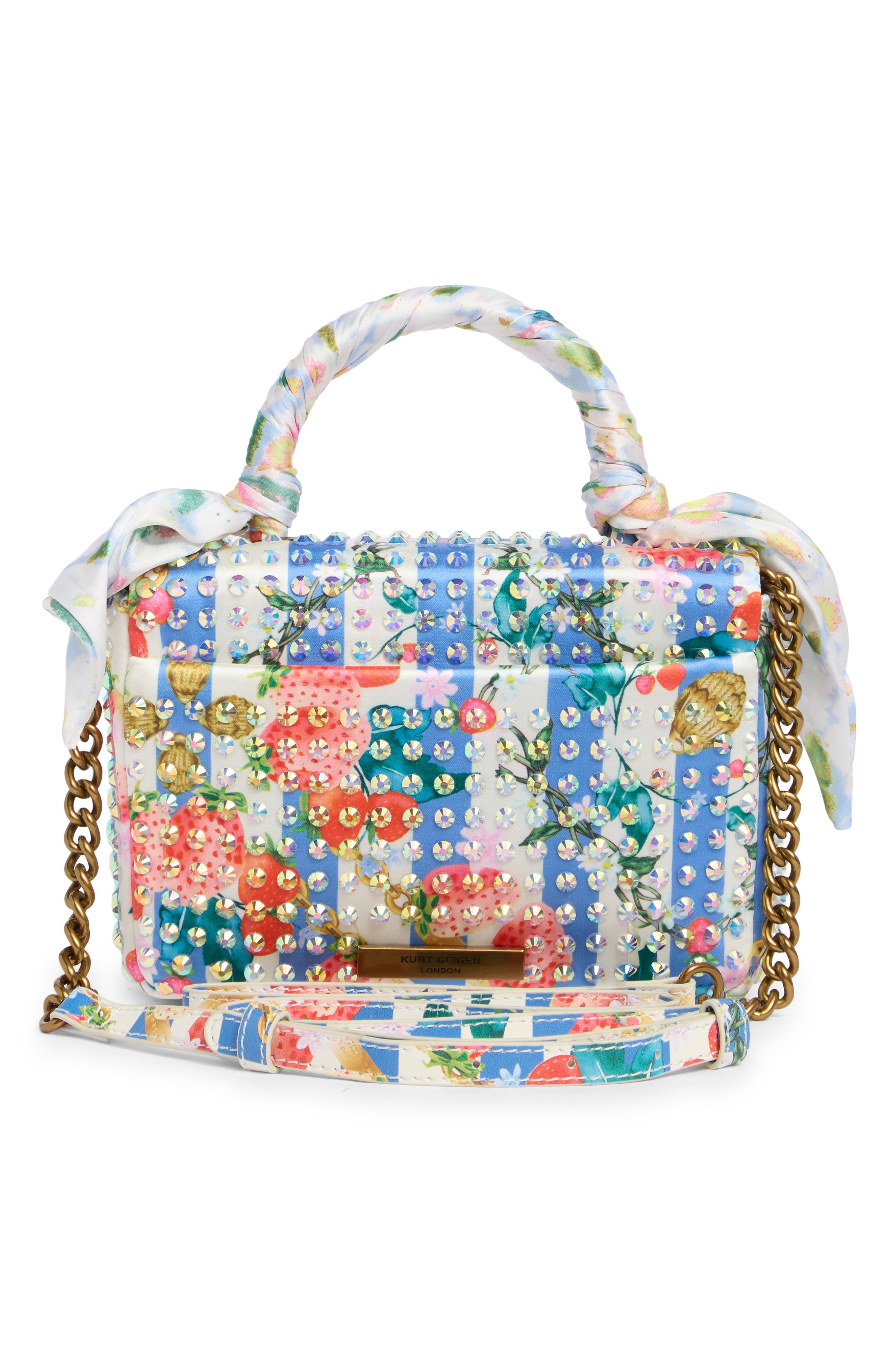 Mini Kensington Scarf Top Handle Bag, Alternate, color, WHITE/ OTH