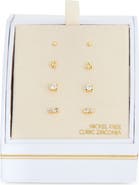 NORDSTROM RACK Set of 4 Cubic Zirconia Stud Earrings