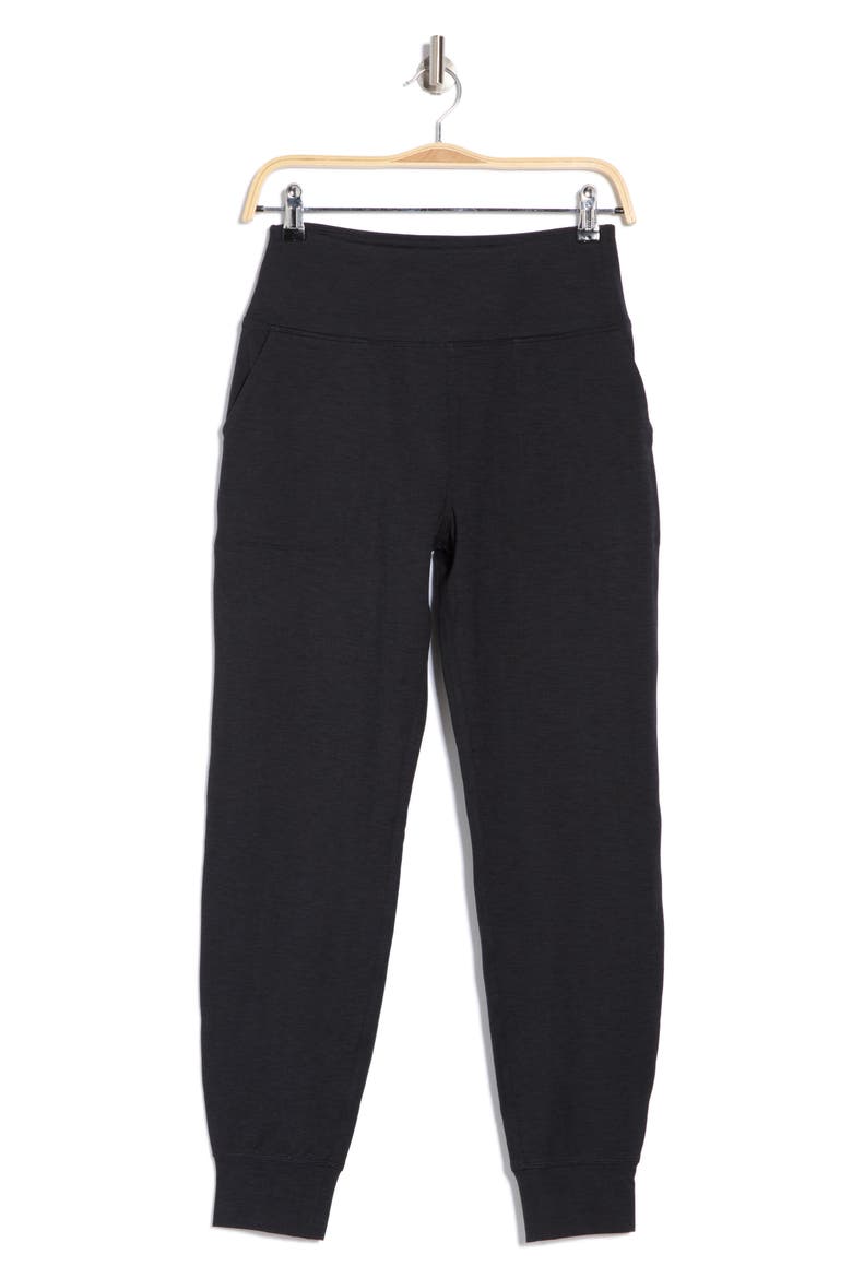 Heather Comfort Joggers, Alternate, color, BLACK