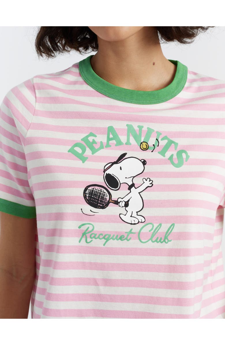Chinti & Parker Cotton Peanuts Racquet Club T-Shirt, Alternate, color, Pink