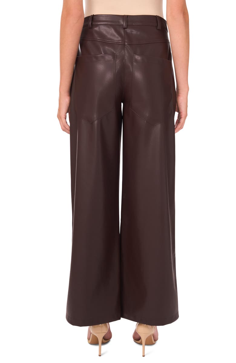 Parker Faux Leather Wide Leg Pants, Alternate, color, Black Coffee