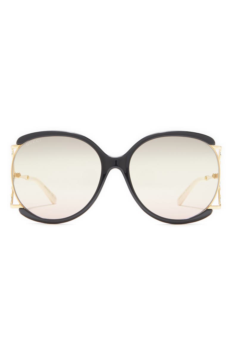 Gucci 60mm Oval Sunglasses, Main, color,