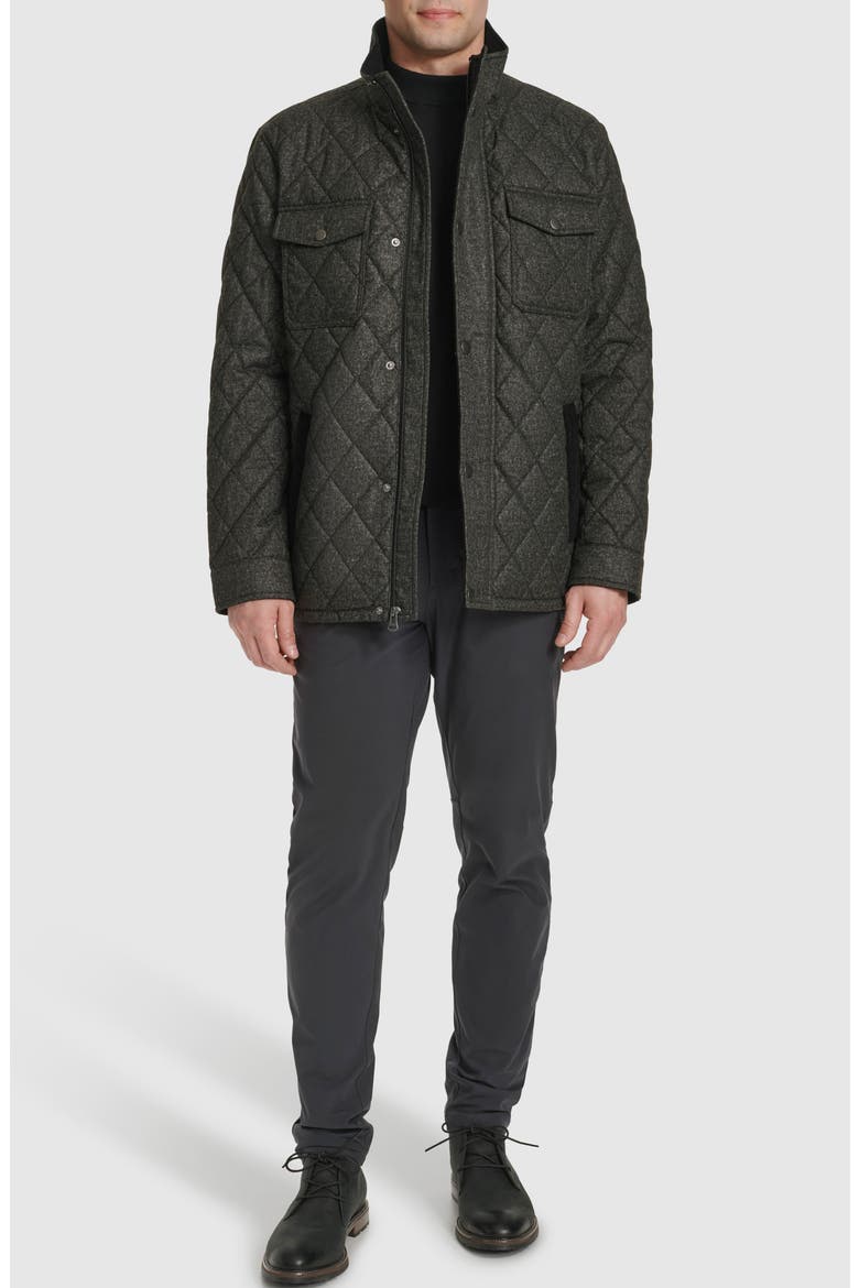Diamond Quilted Jacket, Alternate, color, CHARCOAL