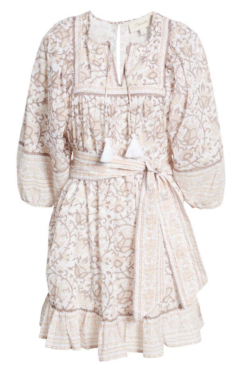 Cleobella Magdalena Mix Print Organic Cotton Minidress, Alternate, color, 