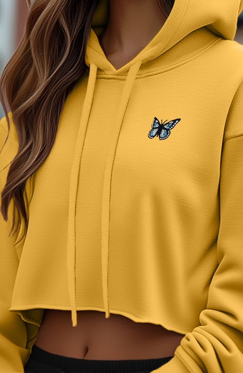 DALIX DALIX BUTTERFLY CROPPED HOODIE 