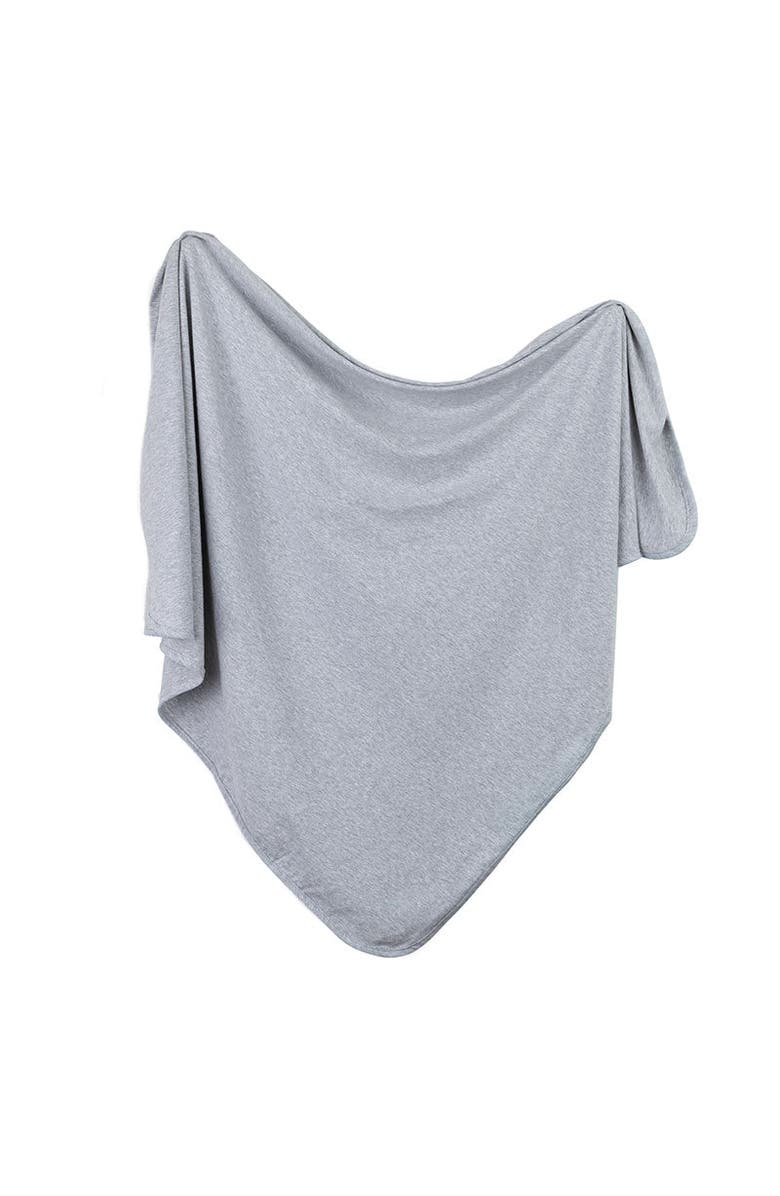 Ely's & Co. Jersey Knit Cotton Swaddle Blanket and Beanie Gift Set, Alternate, color, Heather Grey