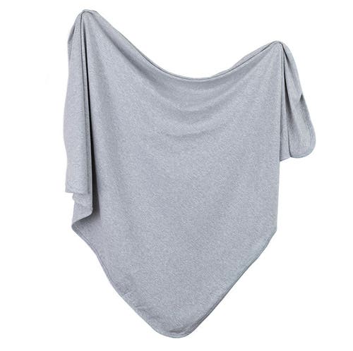 Ely's & Co. Jersey Knit Cotton Swaddle Blanket And Beanie Gift Set In Heather Grey