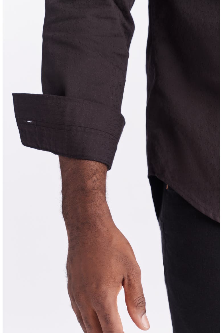Walford Long Sleeve Woven Shirt, Alternate, color, BLACK