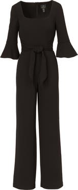 Adrianna Papell Tie Waist Wide Leg Jumpsuit