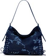 Desigual Floral Devoré Denim Crossbody Bag