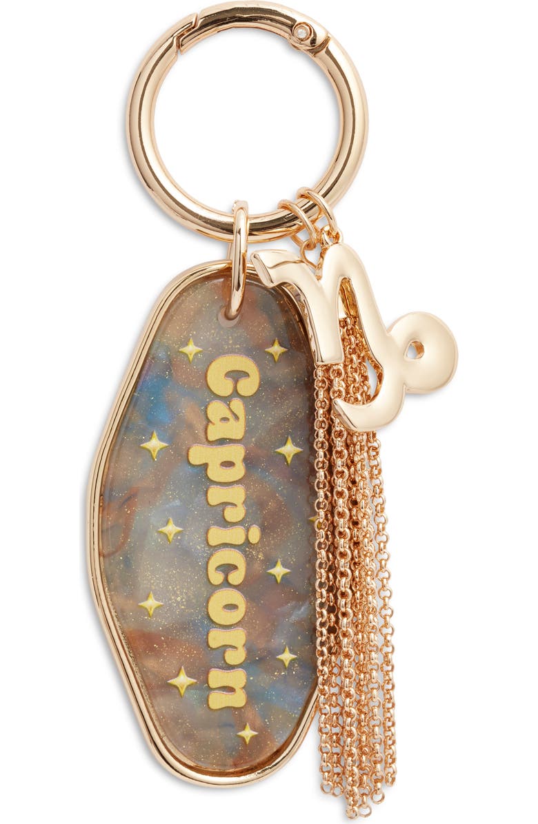Chelsea28 Horoscope Bag Charm, Main, color, Capricorn- Gold Multi
