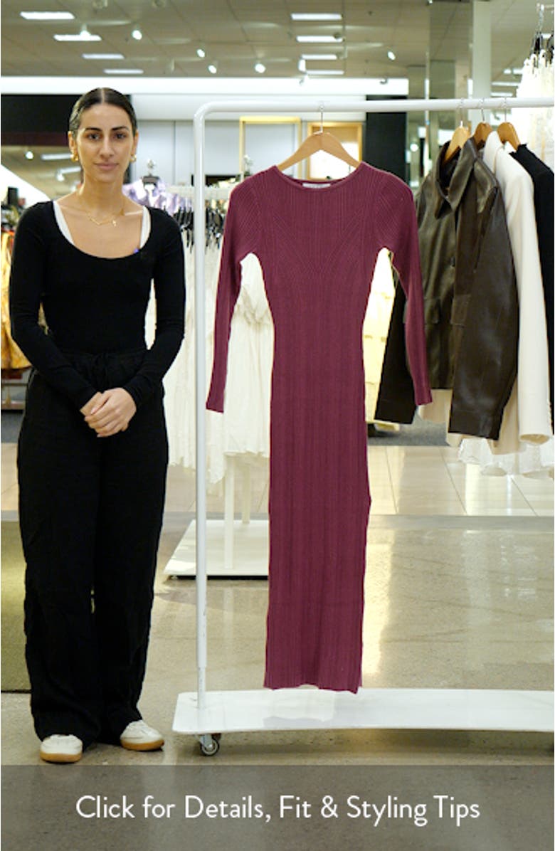 Mattie Long Sleeve Rib Maxi Dress, sales video thumbnail