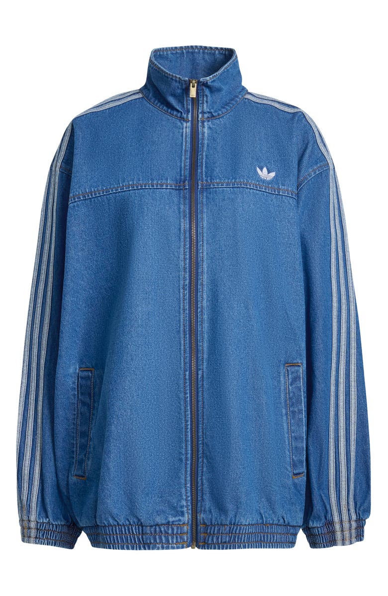 adidas Originals Firebird Denim Track Jacket, Alternate, color, Medium Vintage Denim