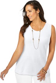 Jessica London Scoop-Neck Sweater Tank