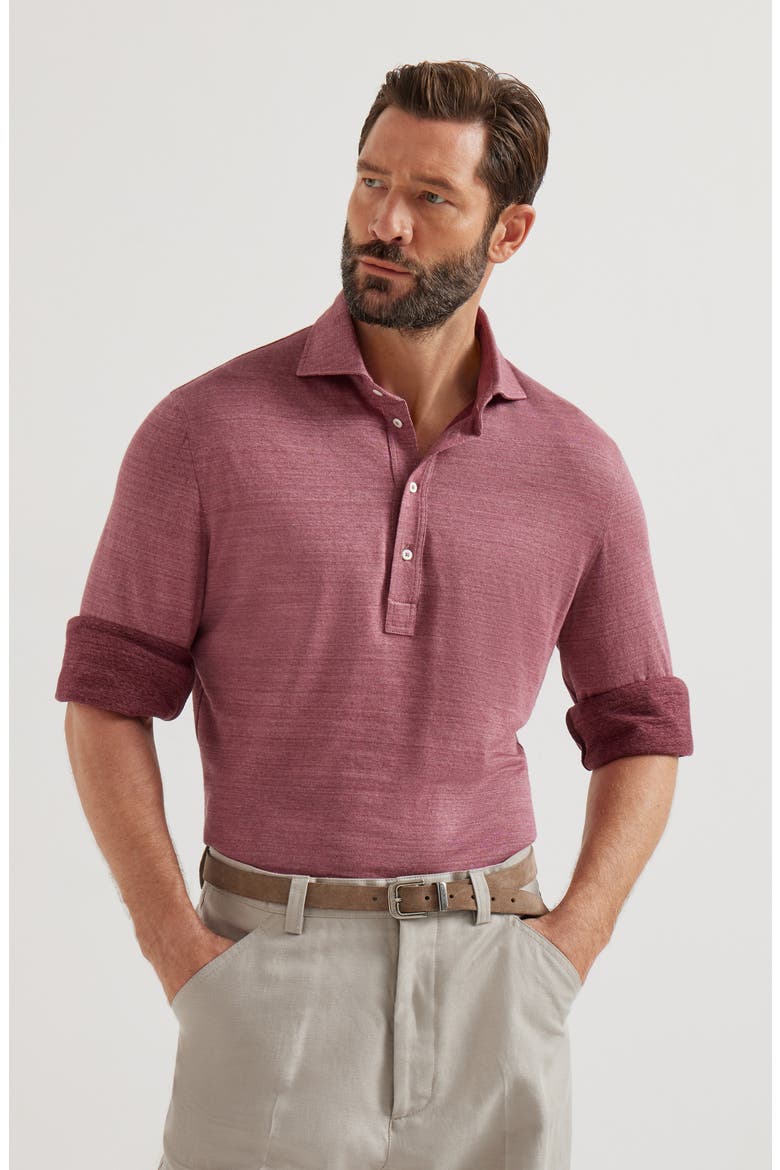 Jersey polo shirt, Alternate, color, Coral