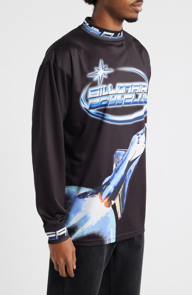 Billionaire Boys Club Discover Long Sleeve Jersey Shirt, Alternate, color, Black