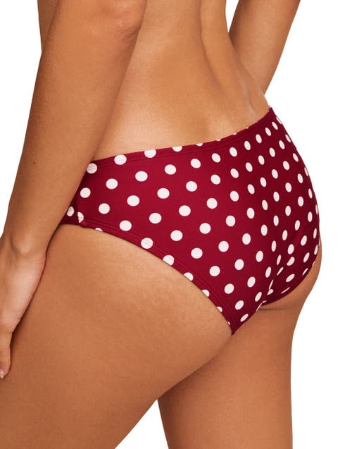 Adore Me Shelby Swimwear Bikini Panty In Dot Red