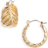 Nordstrom Fluted Tapered Hoop Earrings