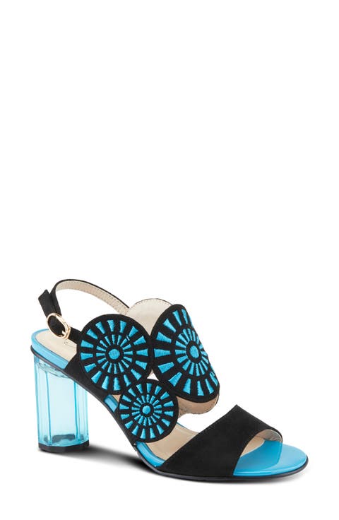 Embroidery Slingback Sandal (Women)
