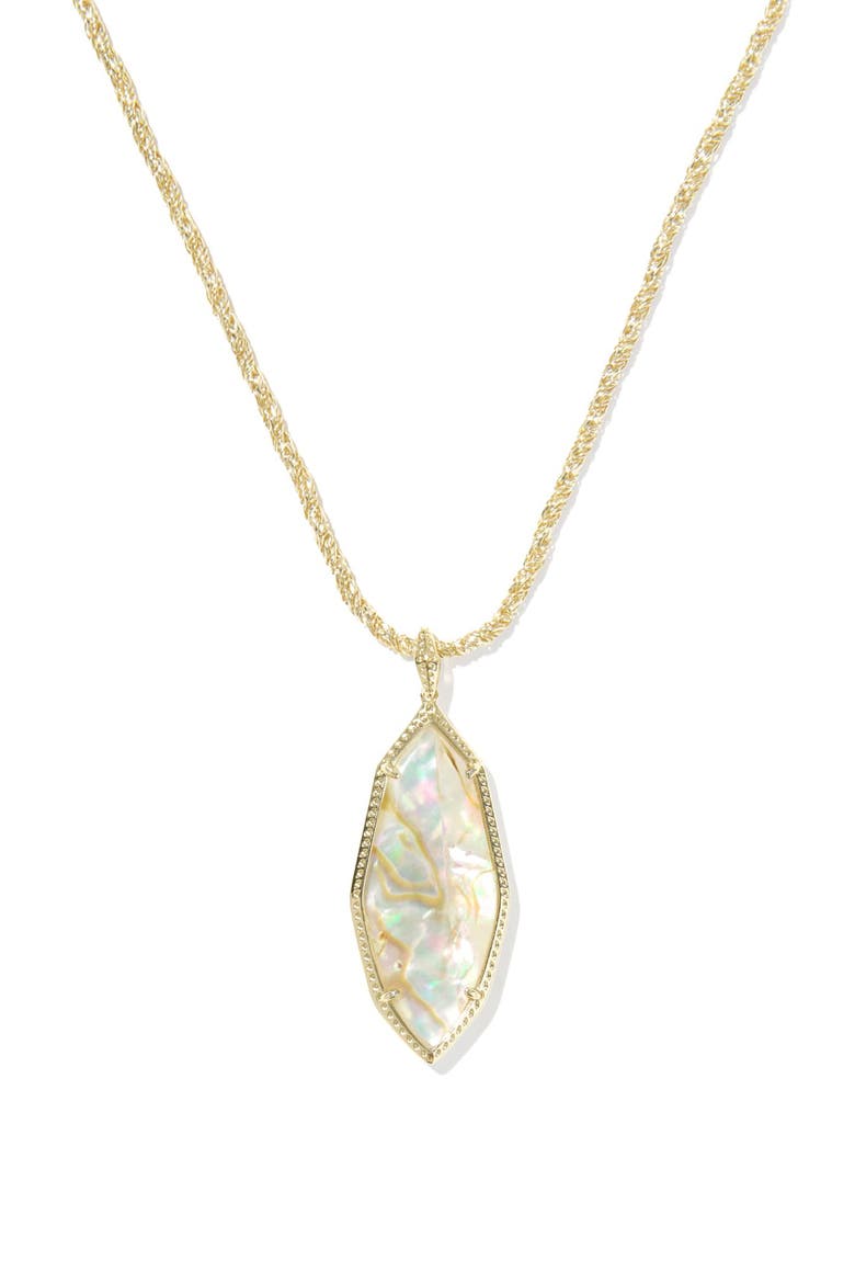Ophelia Large Shell Pendant Necklace, Main, color, GOLD IRIDESCENT ABALONE