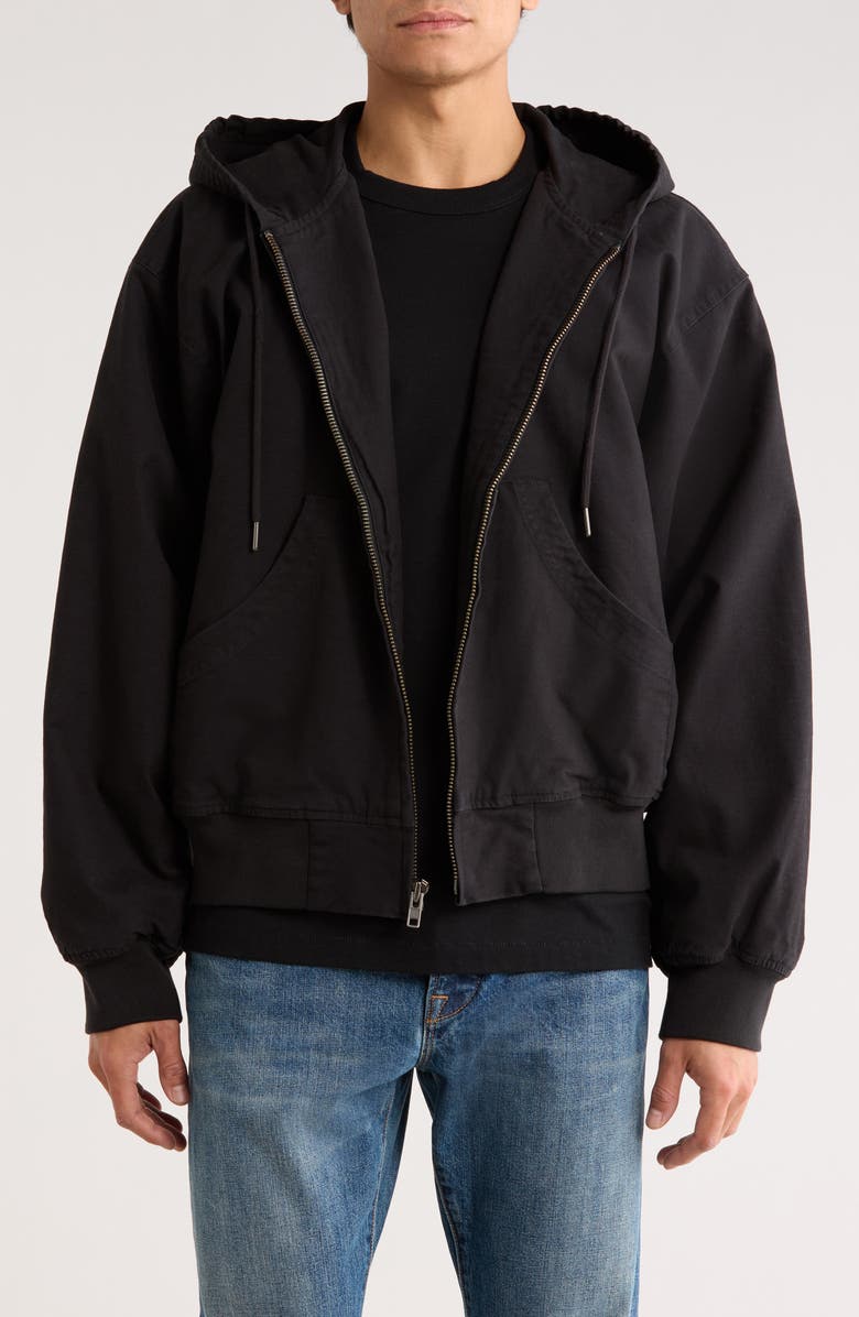 BP. Hooded Lined Canvas Jacket, Main, color, Black Washed