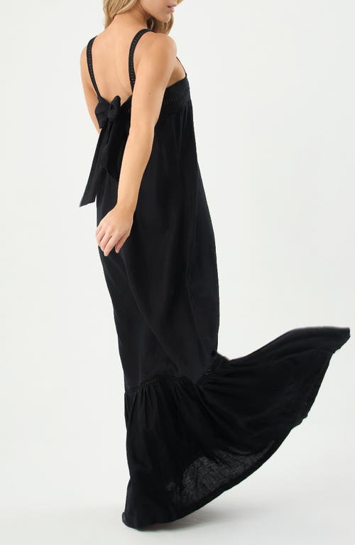 Boamar Aria Reversible Cover-up Maxi Sundress In Black