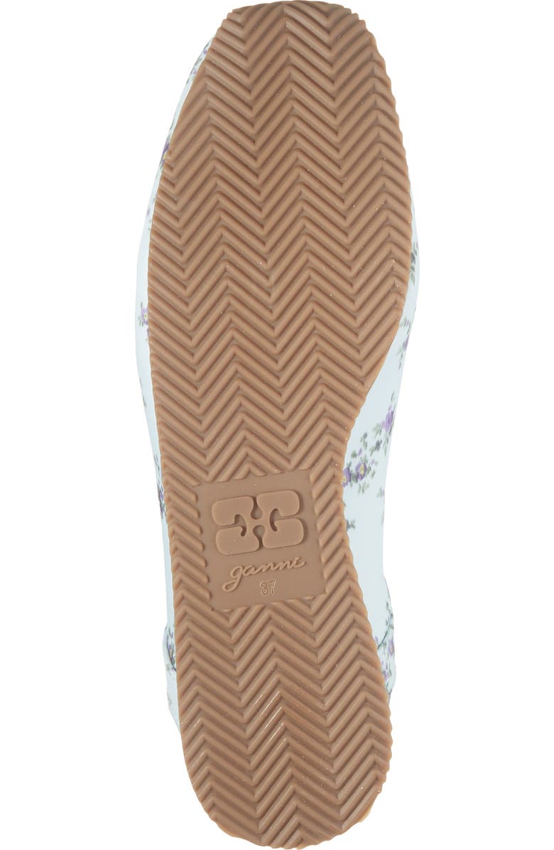 Ganni Sporty Lace-Up Ballerina Flat, Alternate, color, Iced Aqua