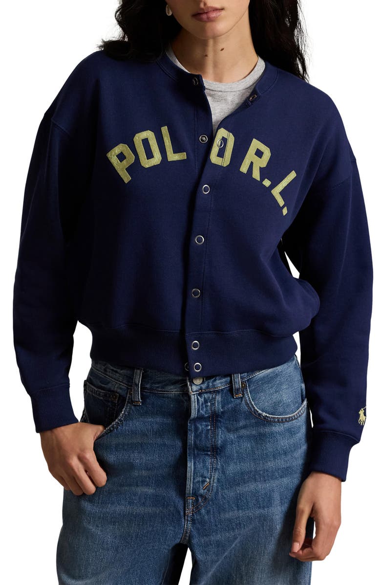 Polo Ralph Lauren Cotton Blend Cardigan, Main, color, Newport Navy