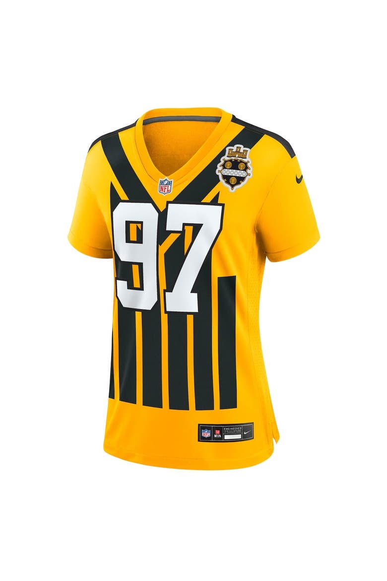 Women's Nike Cameron Heyward Gold Pittsburgh Steelers Alternate 1933 Throwback Game Jersey, Alternate, color, Gold