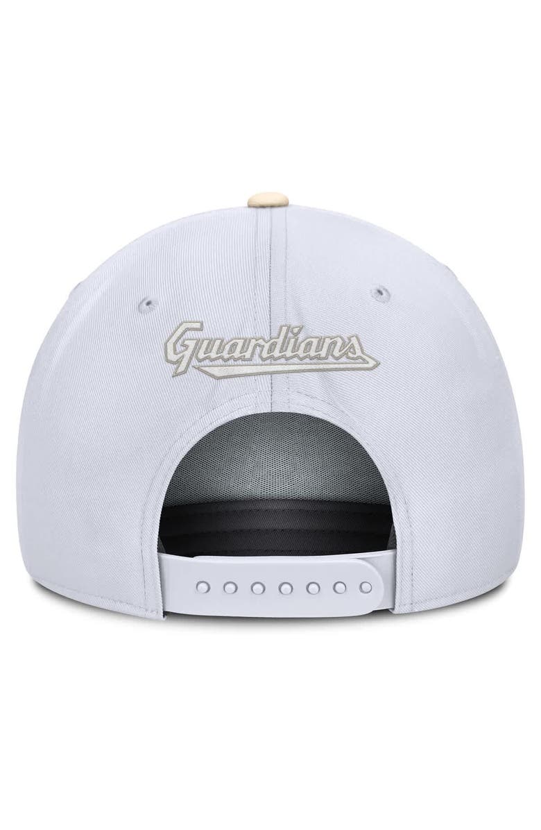 Nike Men's Nike White/Cream Cleveland Guardians Pro Performance Snapback Hat, Alternate, color,