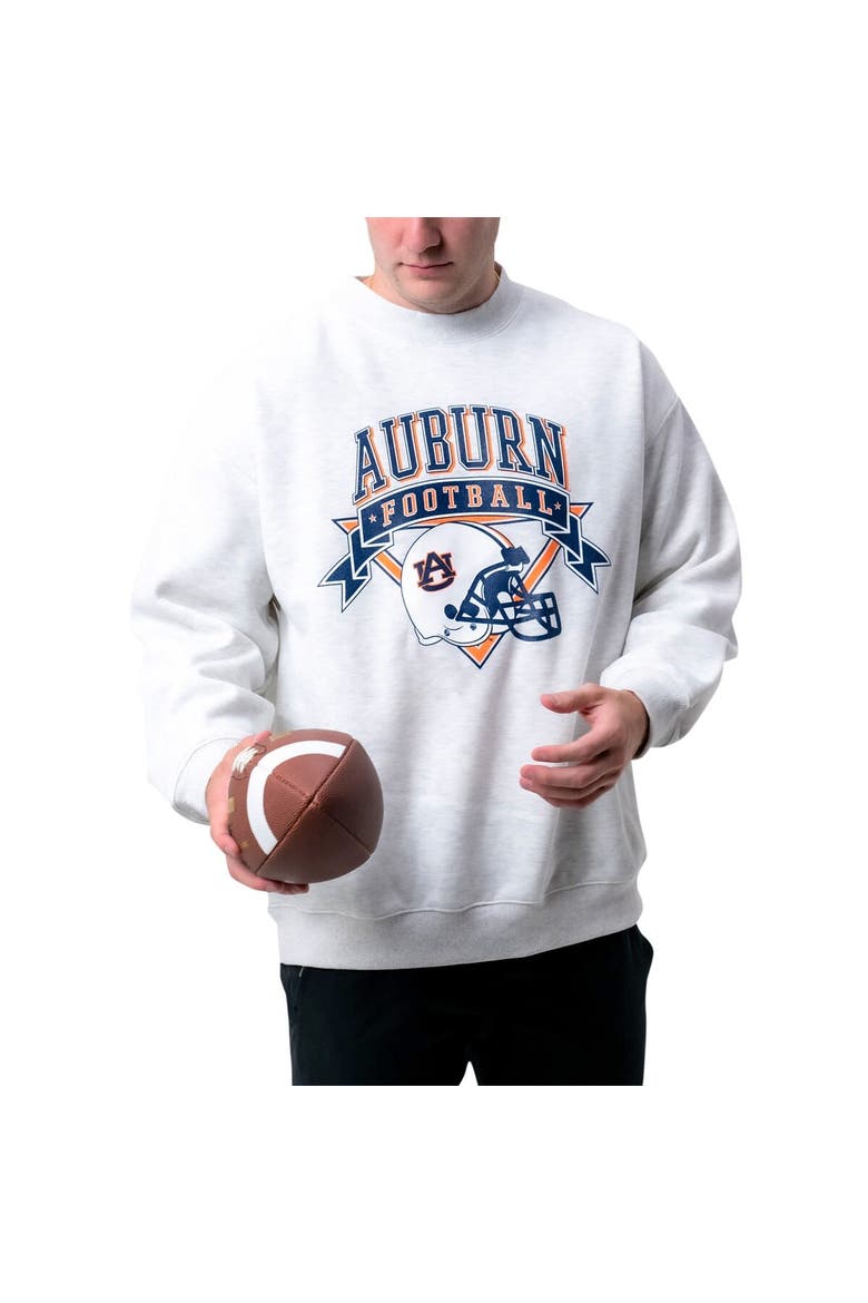 Women's Established & Co. Ash Auburn Tigers Logo Pullover Sweatshirt, Alternate, color, Ash