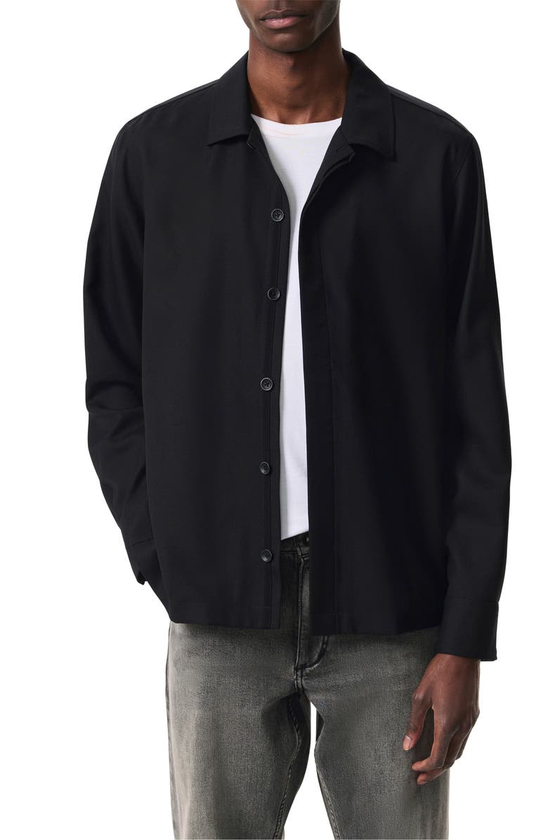rag & bone Hyde Wool Blend Piqué Button-Up Shirt Jacket, Main, color, 